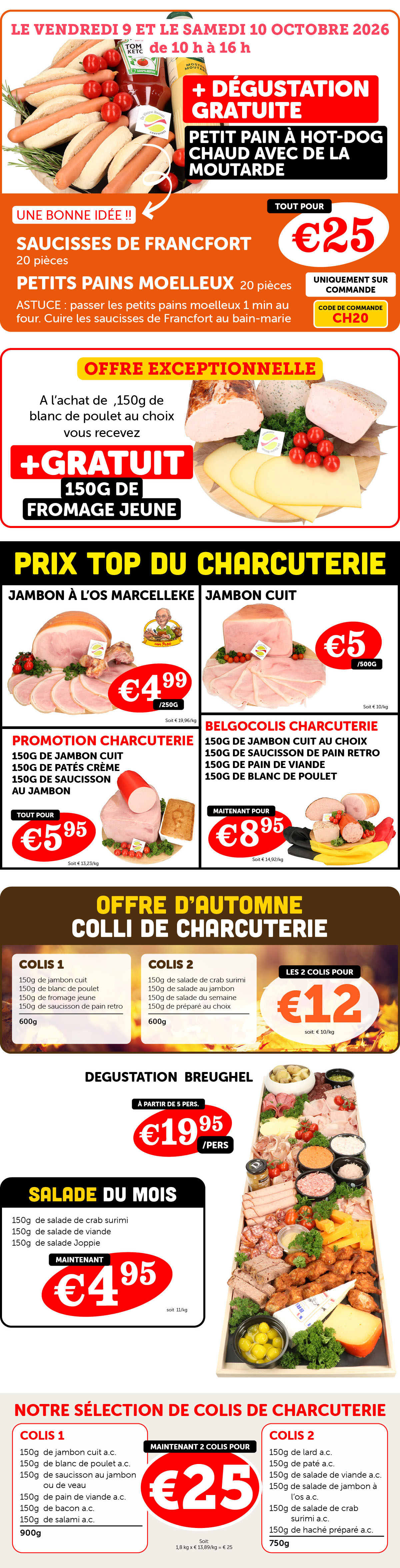 promotion de la semaine charcuterie - De Kleine Bassin