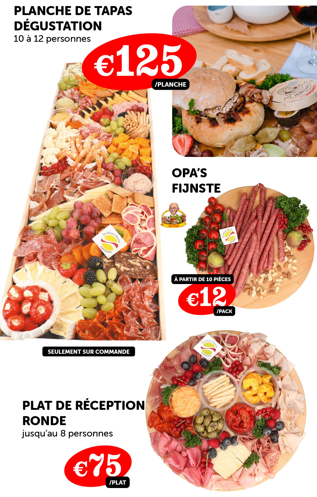 promotion de la semaine tapas - De Kleine Bassin