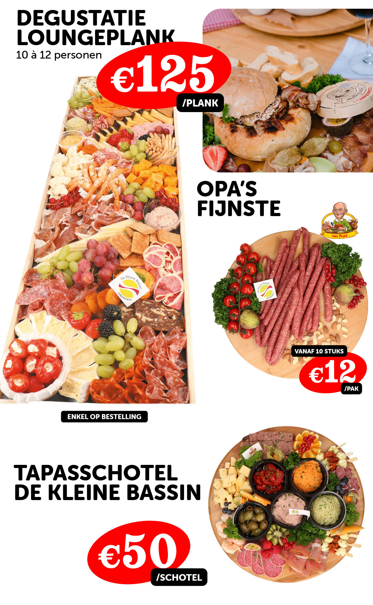 weekpromoties afdeling tapas - De Kleine Bassin