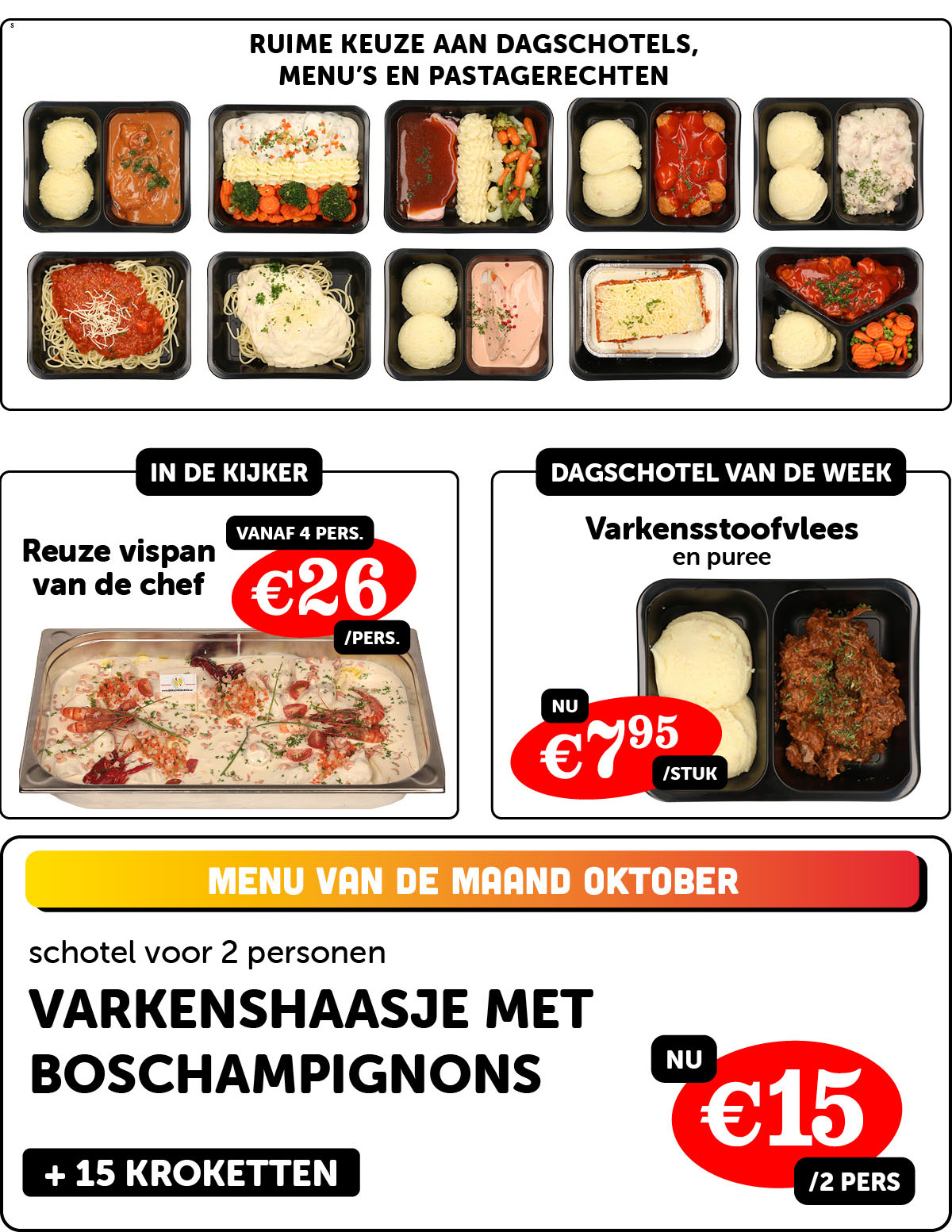 weekpromoties afdeling traiteur - De Kleine Bassin