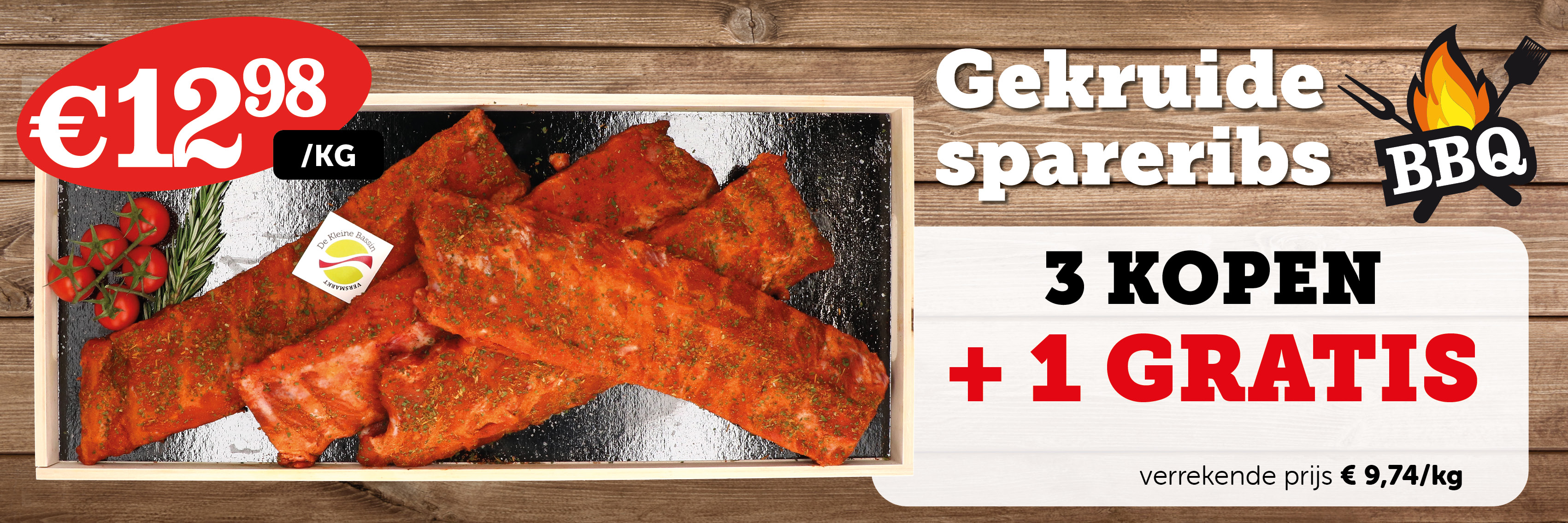 promo gekruide spareribs - De Kleine Bassin
